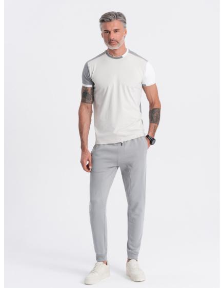 Levně Pánské tepláky jogger šedé