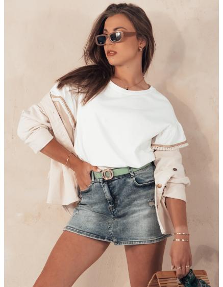 Levně Dámské džínové kraťasy FASHIONFIT modré