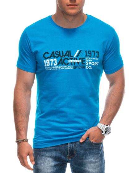 Pánské tričko s potiskem S1962 modré