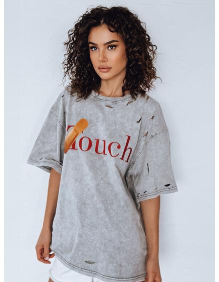 Levně Dámské tričko TOUCH světle šedé