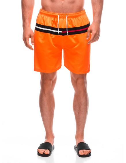 Pánské plavecké šortky W500 oranžové