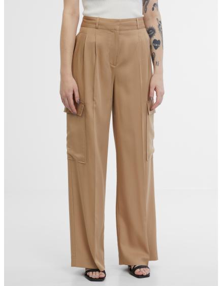 Hnědé dámské kalhoty