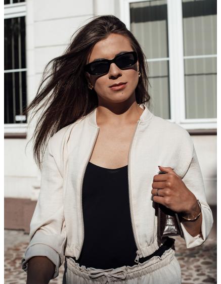 Levně Dámská bunda bomber MADDIE světle béžová