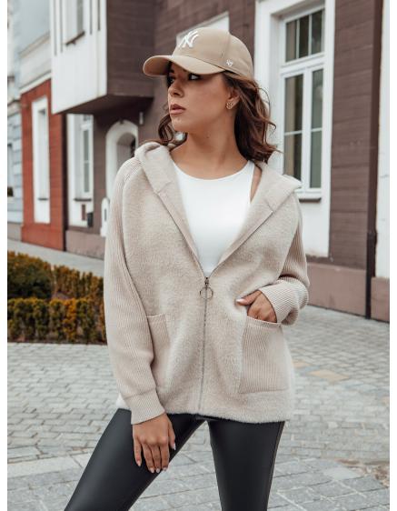 Levně Dámská bunda z alpaky KATHERINE béžová