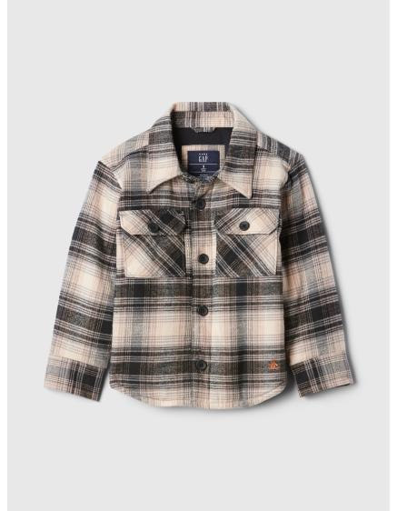 Baby flanelová košilová bunda