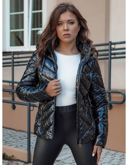 Levně Dámská prošívaná zimní bunda s kapucí PATIS černá