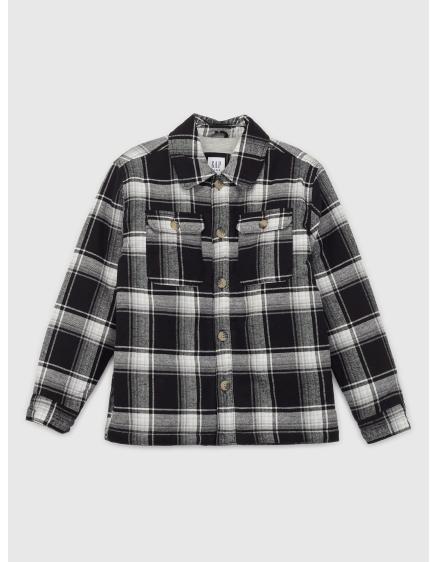 Dětská flanelová košilová bunda