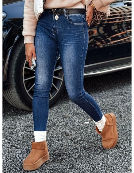 Levně Dámské kalhoty JEANLIFE denim skinny modré