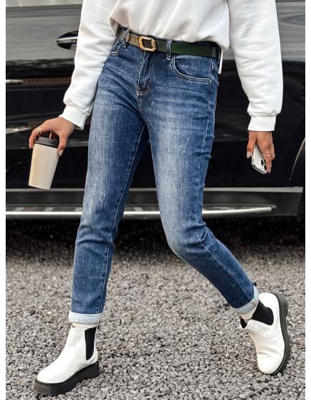 Levně Dámské kalhoty JELVANI denim modré