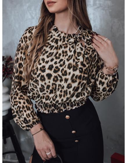 Levně Dámská oversize halenka SAVANATOP v maskáčovém provedení
