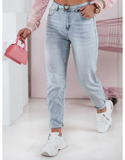 Levně Dámské džínové kalhoty mom fit LOVENOVA