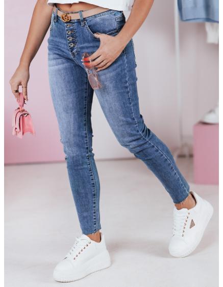 Levně Dámské džíny slim fit DENIMFIT námořnická modř