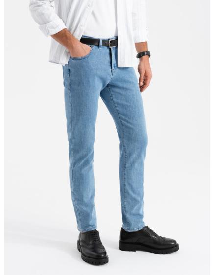 Levně Pánské klasické seprané džíny REGULAR FIT - šedé V4 OM-PADP-0217
