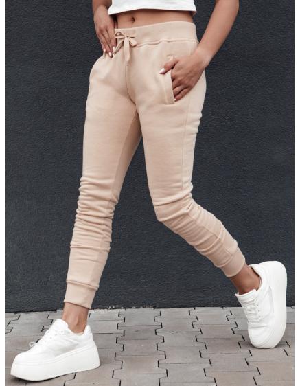Levně Dámské tepláky FITS béžové