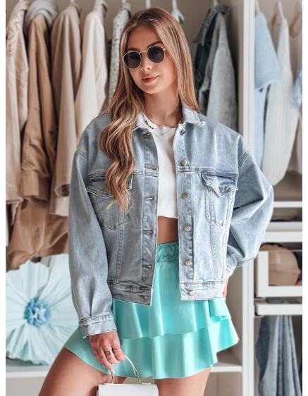 Levně Dámská džínová bunda oversize STEFANIA modrá