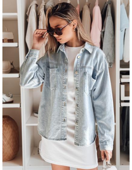 Levně Dámská džínová bunda oversize BLUEDIVA modrá