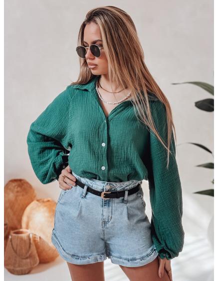 Levně Dámské džínové kraťasy s páskem SHORT LOVER modré
