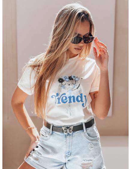 Levně Dámské tričko oversize s potiskem TRENDY BUNNY bílé