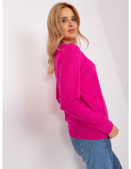 Levně Pistáciový dámský svetr oversize střihu