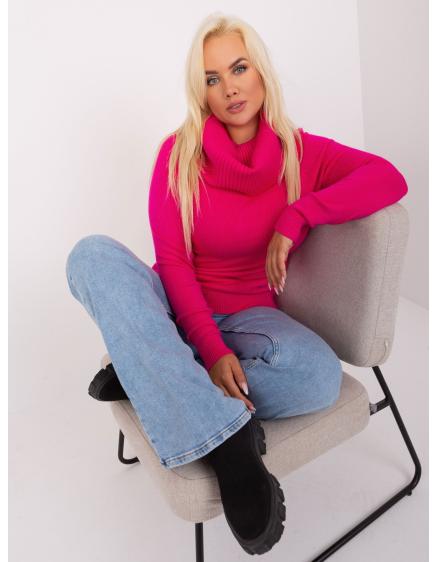 Levně Fluo žlutý oversize svetr s dlouhými rukávy