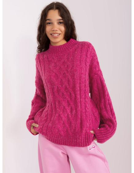 Levně Světle béžový prolamovaný svetr s otvory BASIC FEEL GOOD