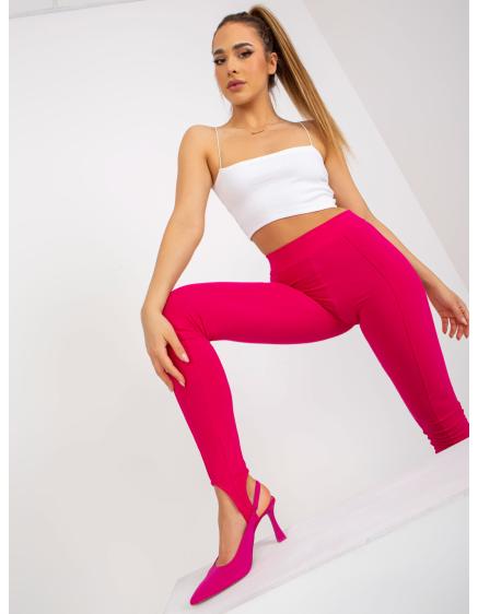 Levně internetové Fuchsiové basic legíny s páskem pod chodidlem