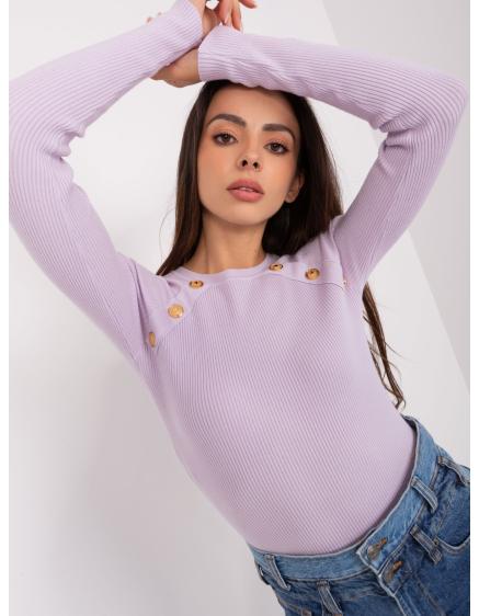 Levně Fuchsiový dámský svetr plus size s viskózou