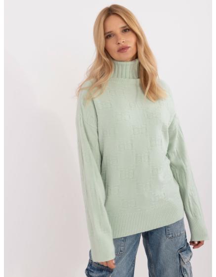 Levně Fuchsiový dámský oversize svetr s 3/4 rukávy