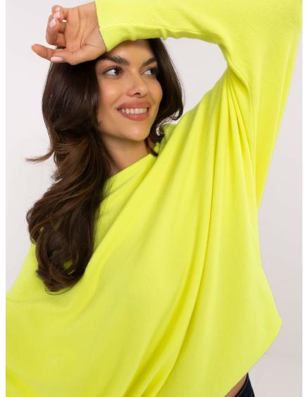 Levně Fuchsiový svetr plus size s ozdobnými knoflíky