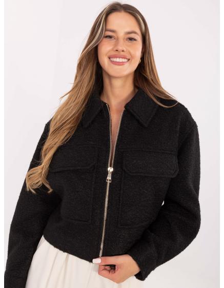 Černá bouclé bunda SUBLEVEL