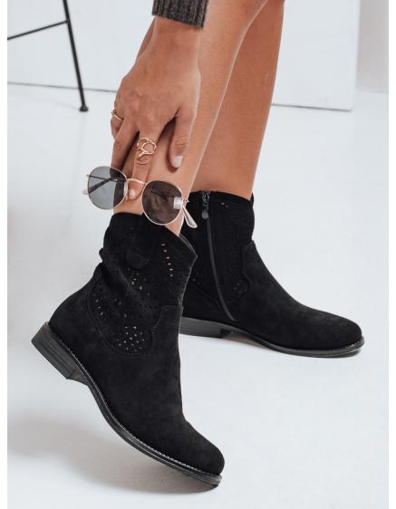 Dámské podzimní kotníkové boty, černé