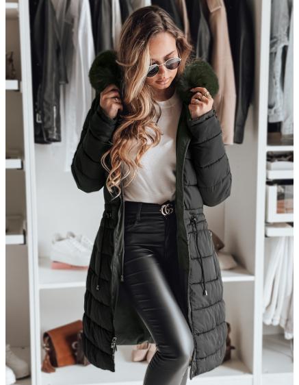 Levně Dámská zimní bunda TRENDNEL oboustranná s kapucí černá