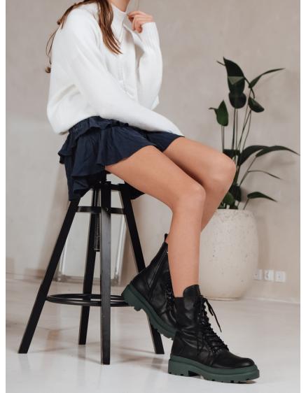 Dámské kotníkové boty HARDSTEP, vázané, černé