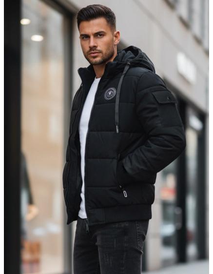Pánská prošívaná bunda černá
