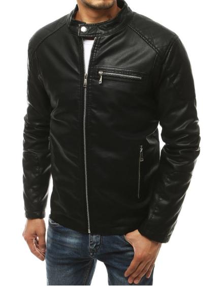 Pánská kožená bunda černá