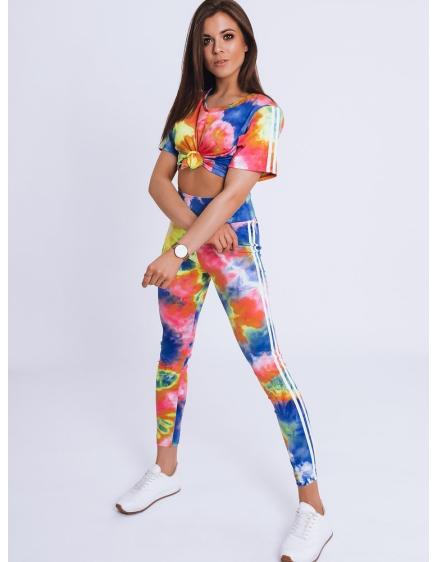 Dámská tepláková souprava s potiskem TIE DYE modrá