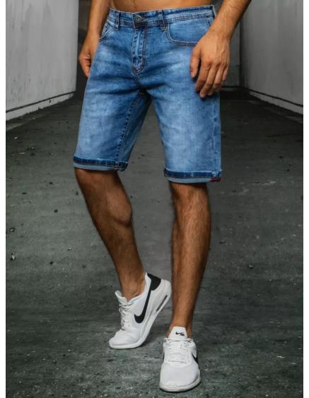 Pánské riflové kraťasy světle modré STYLE