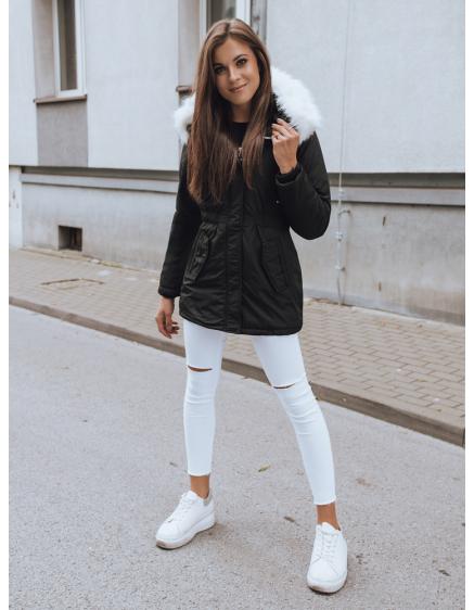 Dámská zimní bunda s kožešinou NELLY černá