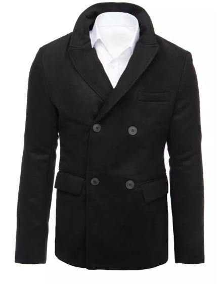 Pánský dvouřadý zimní kabát POLO černá