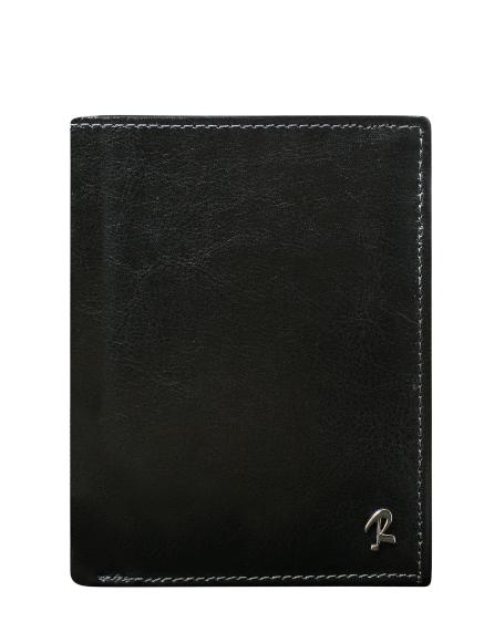 Černá kožená pánská peněženka se zámkem proti krádeži