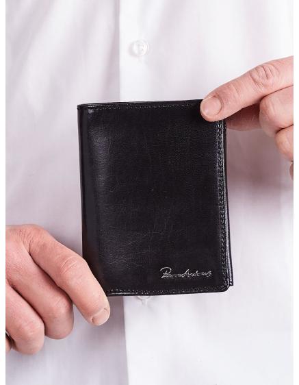 Pánská vertikální elegantní peněženka černá
