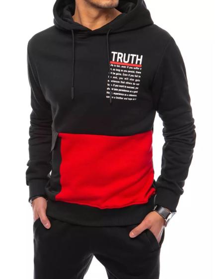 Pánská mikina s kapucí TRUTH černá