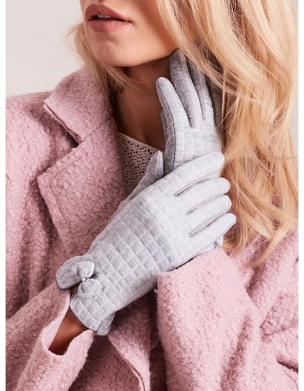 Dámské rukavice kostkované JANE šedé