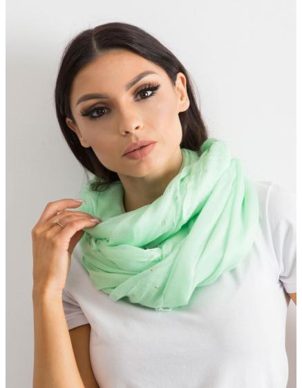 Dámský šátek s kamínkovou aplikací KARSON světle zelený