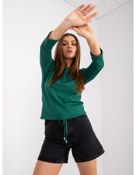 Levně Dámská halenka FIONA tmavě zelená