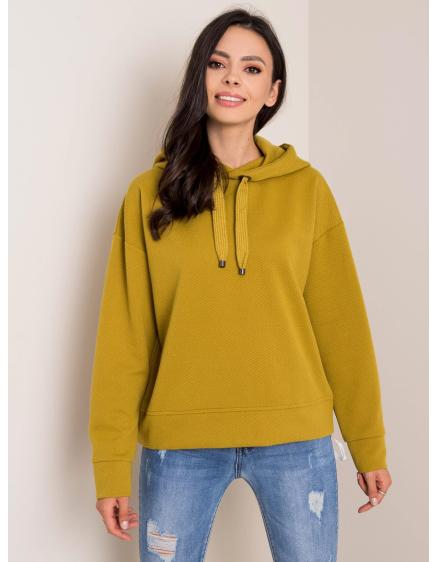 Levně Dámská mikina SUBLEVEL olivová zelená