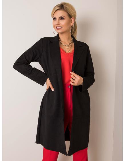 Levně Dámský kabát Sellina semišový STITCH & SOUL černý