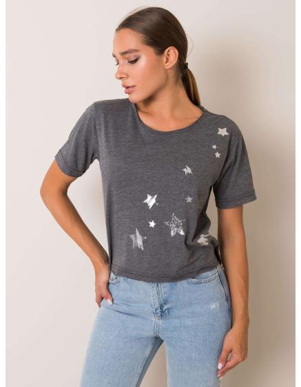 Dámské tričko Star FOR FITNESS tmavě šedé