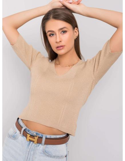 Levně Dámská halenka Elianna RUE PARIS béžová