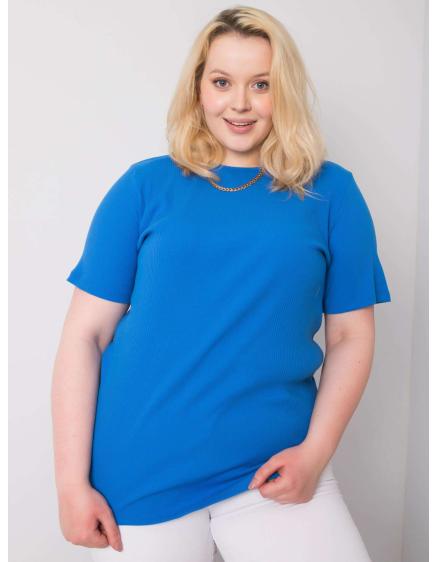 Dámská halenka plus size pruhovaná STELLAmodrá